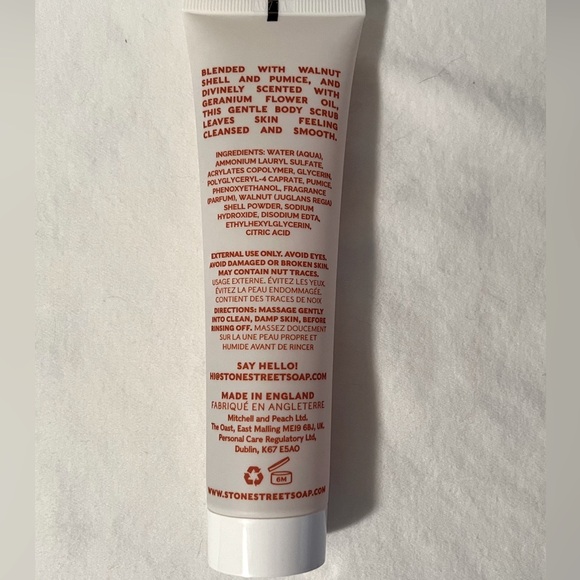 🌺BRAND NEW🌺 STONE STREET SOAPHOUSE Geranimo Wholesome Body Scrub 3.38 fl oz - Picture 3 of 7